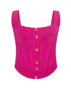 Our head-turning bestseller, back in bold magenta.. . Mixing retro appeal with modern attitude, Zena is the ultimate bombshell top. Her flattering square neckline and high-hipped cut are equally head-turning with your favourite jeans as they are with a slinky pencil skirt Magenta corset top Powermesh fabric for a sensual, semi-sheer look Silk satin trims Boned and gored for the ultimate silhouette Front busk fastening Lace-up back Bridal Nightwear, White Corset Top, Black Corset Top, Blue Corset, White Corset, Stocking Tights, Black Corset, Swimsuit Shops, Bridal Lingerie