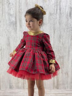 Celebrate the holiday season in style with our Christmas Red and Gold Tartan Dress. This enchanting dress is perfect for your baby girl or toddler, featuring a classic tartan pattern in festive red and gold. Ideal for Christmas celebrations, birthday parties, or any special occasion! Product: Christmas Tartan Dress Fabric: Soft, breathable cotton Design: Red and gold tartan pattern with a charming tutu skirt Perfect For: Holiday parties, birthday celebrations, and festive gatherings Available Sizes: Newborn, Baby Girl, Toddler Our Cotton Festive Frock combines comfort and style, ensuring your little one looks adorable and feels cozy. The beautiful tartan design adds a touch of traditional charm, while the tutu skirt adds a playful and elegant flair. Christmas Red and Gold Tartan Dress for Christmas Red And Gold, Christmas Tartan, Enchanting Dress, Dress For Baby Girl, Red Christmas Dress, Dress For Baby, Tartan Design, Girl Toddler, Tartan Dress