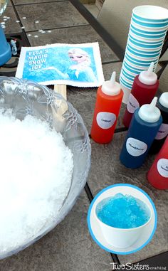 there are many bottles and containers on the table with soaps in them, including toothbrushes