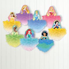 some little princess decorations hanging from the wall