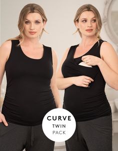 Stylish plus size maternity clothes | Seraphine Curve's Black Maternity & Nursing Tops are the ultimate everyday basic. Plus Size Maternity Clothes, Plus Size Maternity, Nursing Tops, Stylish Plus, Maternity Nursing, Plus Size Pregnancy, Maternity Clothes, Nursing, Plus Size