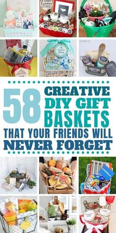 the book cover for creative diy gift baskets that your friends will never forget to give