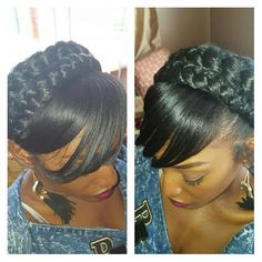 Braid With Bangs, Braid Hairstyles With Weave, Braids With Bangs, Hairstyles With Weave, Updo Braids, Weave Hairstyles Braided, Tree Braids