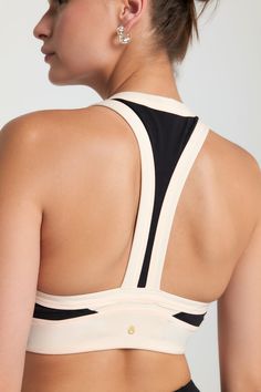 The Aurora Bra just hits different. A endlessly flattering scoop neckline, colorblock contrasts, and sculpting compression make this the one you'll be grabbing from the laundry pile, Monday to Sunday. All the support you need — interior bra layer Racerback design = double the reinforcement Moisture-wicking fabric Flatlock seams made for movement Rock the full set with the Leighton Legging | Aurora Colorblock Bra in Black Fitted Color Block Sports Bra, Fitted Gym Activewear With Contrast Panels, Sporty Fitted Activewear With Contrast Panels, Modern Fitted Sports Bra For Workout, Sporty Fitted Color Block Sports Bra, Sporty Color Block Fitted Sports Bra, Fitted Sporty Activewear With Contrast Color, Color Block Sports Bra For Training, Sporty Fitted Activewear With Contrast Color