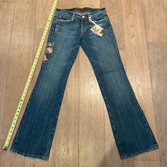 Low Rise; Embroidered Flower Details; Size 27 But Runs Small Miss Me Jeans, Jeans Color, Miss Me, Embroidered Flowers, Colored Jeans, Low Rise, Color Blue, Women Jeans, Running