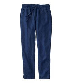 Naturally soft, cool and comfortable, these pull-on ankle pants are light, breezy and incredibly easygoing. Mid-Rise (Favorite Fit): Sits below waist. Slightly fitted through hip and thigh. Tapered-leg. Inseams: Regular 27", Petite 25, Medium Tall 29". 100% linen is crafted from premium-grade European flax. Specially washed for a softer-than-ever feel and gorgeous drape. The machine-washable fabric has exceptional ease and longevity that will ensure seasons of wear. Machine wash and dry. Full el Casual Tapered Leg Capris With Elastic Waistband, Casual Pull-on Ankle-length Capris, Casual Ankle-length Pull-on Capris, Relaxed Fit Pull-on Ankle-length Capris, Relaxed Fit Ankle-length Capris With Pull-on Style, Casual Relaxed Fit Tapered Leg Capris, Casual Tapered Leg Relaxed Fit Capris, Casual Tapered Leg Capris With Relaxed Fit, Spring Mid-rise Casual Bottoms