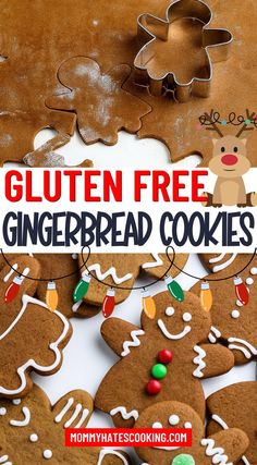 the gluten free gingerbread cookies are ready to be eaten