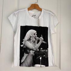 Lady Gaga Middle Finger Elevenparis Graphic Photo Tshirt Raw Hems Large Lady Gaga Photo Sticking Middle Finger Size Small New With Tags Lady Gaga T Shirt, Graphic Photo, Hot Pink Shirt, Paris Black And White, Lady Gaga Photos, Eleven Paris, Camo Top, Vintage Lady, Paris Woman