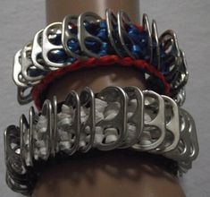 three different bracelets on top of each other