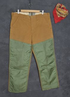 VINTAGE 1980s Saftbak Double Knee Khaki Hunting Trousers Made in USA W36 L28 Made in USA Great vintage shooting work chore pants Double Knee Pants  Lovely duck texture in brown colour Two side pockets Two Buttoned Back Pocket Great vintage condition, slightly brushed and faded with lovely patina, super comfortable to wear, with normal signs of wear, some spots and with plenty of life left to give! **Please note the legs has been customized - please check the pictures** PLEASE CHECK ALL MEASUREME Retro Cargo Pants For Fall, Retro Fall Pants With Cargo Pockets, Retro Cotton Cargo Pants For Fall, Retro Cotton Cargo Pants With Pockets, Vintage Cargo Trousers For Fall, Vintage Khaki Bottoms For Fall, Vintage Trousers For Winter, Vintage Winter Trousers, Vintage Cargo Pants With Pockets For Fall