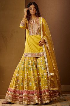 Satin Sharara, Satin Dupatta, Yellow Sharara, Printed Sharara, Sheer Dupatta, Sharara Pants, Long Tunic Dress, Butterfly Net