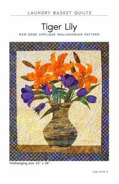 an image of a vase with flowers in it on the cover of a quilt book