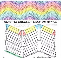 how to crochet easy d c ripple pattern for beginners and knitters