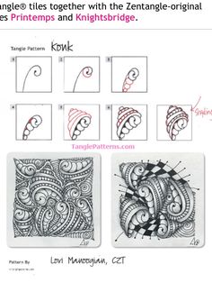 the instructions for how to draw an intricate design in pencil and watercolor on paper