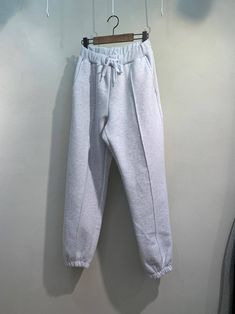 "Women's Woolen Fleece Sweatpants with relaxed fit Size One size, good for US size 4-12 Waist width 32cm Length 93cm inseam 66cm /26\" Fabric and Care Woolen fleece cotton 100% Machine washable and tumble dry Made in S Korea" Baggy Full-length Drawstring Sweatpants, Winter Full-length Pants With Drawstring, Winter Straight Joggers With Pockets, Winter Straight Leg Joggers With Pockets, Winter Joggers With Pockets And Straight Leg, Winter Drawstring Full-length Pants, Straight Joggers With Pockets For Winter, Fall Solid Joggers With Pockets, Winter Drawstring Full Length Pants