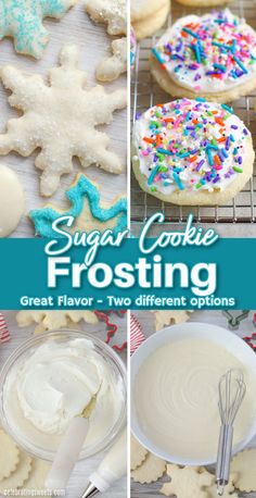 sugar cookie frosting recipe for two different options