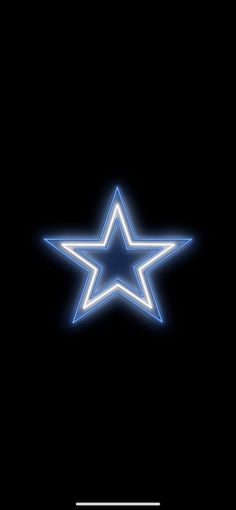 a blue star on a black background with the word's name in white letters