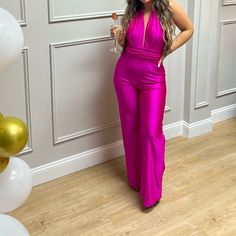 Can Be Tied Any Different Way, Multi Use. Stretchy And Comfy. Definitely Pop In This Elegant Pink Jumpsuit For Party, Angel Pants, Pant Jumpsuit, Jumpsuit Romper, Hot Pink, Pants For Women, Jumpsuit, Rompers, Angel