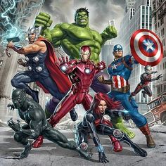 an image of the avengers team