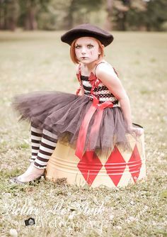 Parisian Circus Mime Tutu Dress .... Girl by LittlePinkArmoire, $75.00 French Mime, Mime Costume, Burlesque Costumes, Circus Costume, Pantomime, Kids Dress Up, Vintage Carnival, Circus Theme, Circus Party