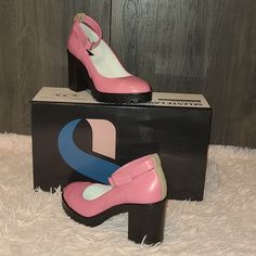 Holiday Sale! Limited Edition And Design-Protected Block Heels Made With Quality Leather And Crafted In Italy. Introduction To My Shoe Line Emphasizes Minimalist Elegance, Sophistication, And Timelessness. Everything I Have Listed Is Handled With Care And Love. Strappy Shoes, Holiday Sales, Block Heels, Shoes Women Heels, Shoes Heels, Women Shoes, Heels, Pink, Women Shopping