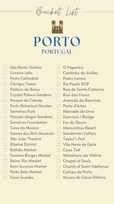 a list for the best places to visit in portugal