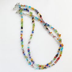 Colorful Beaded Necklace Millefiori Necklace Murano - Etsy Colorful Beaded Necklace, Murano Glass Jewelry, Long Beaded Necklace, Bead Store, Colourful Necklace, Beaded Necklaces, Anaheim, Polish Jewelry, Star Necklace