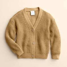 Baby & Toddler Little Co. by Lauren Conrad Relaxed Cardigan Waffle Cardigan, Lauren Conrad Collection, Baby Size Chart, Toddler Size Chart, Embroidered Cardigan, Waffle Knit Top, Chunky Knits Sweater, Lauren Conrad, Versatile Style