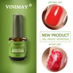 VINIMAY 15ML Nail Gel/Polish Remover Magic Remover Healthy Fast Within Old Nail Polish, Gel Nail Polish Remover, Hard Gel Nails, Nail Primer, Gel Remover, Soak Off Gel Nails, Magic Nails, Nail Remover, Uv Gel Nail Polish