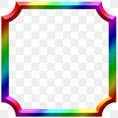 a rainbow colored frame on a transparent background