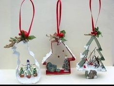 Crosstitch Ideas, Candlestick Crafts, Jul Diy, Tin Ornaments, Christmas Tree Diy, Diy Christmas Decorations, Christmas Ornaments Homemade