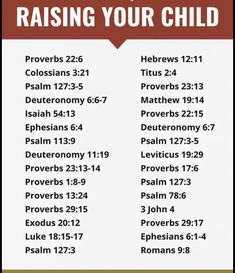 the ten commandments for raising your child in brown and white with words above it