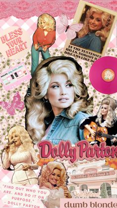 a collage of dolly part one with pictures and words on the bottom, including an image of dolly part two