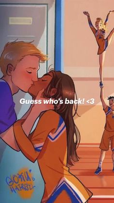 an animated image of two people kissing each other with the caption saying, hey lovelies is me again but first let's appreciate this art