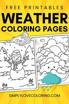 the free printable weather coloring pages are perfect for kids to color and learn how to draw