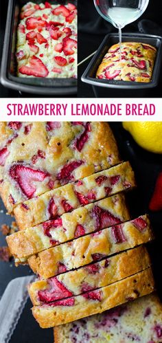 this strawberry lemonade bread is so good and easy to make