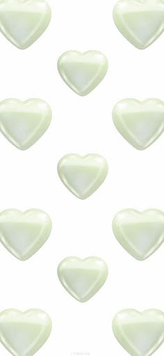 many white hearts on a white background