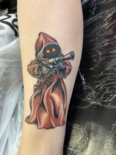 Jawa Art, Stormtrooper Tattoo, Darth Vader Tattoo, Final Fantasy Tattoo, Tattoo Character, All Black Tattoos, Kunst Tattoos, Fantasy Tattoos, Tattoo Prices