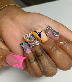 Lash Room Ideas, Duck Nails, Lash Room, Girly Acrylic Nails, Short Acrylic, Unique Acrylic Nails, Short Acrylic Nails Designs, Fire Nails, Nail Inspiration