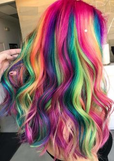 Rainbow Hair Colors, Hidden Rainbow Hair, Peekaboo Hair Colors, Unicorn Hair