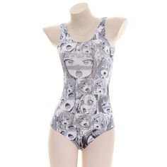 Cute Anime One-piece Swimwear Tank Top Swimsuit, Woman Costume, Leotard Bodysuit, Cute Stockings, Anime Cosplay Costumes, Kawaii Fashion Outfits, One Piece Bodysuit, Women's Costumes, One Piece Swimwear