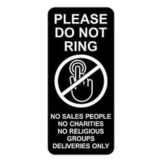 Stunning Designs Please Do Not Ring Bell Sign Plaque Door Doorbell Ding Dong Buzzer Chime, Home Decor Ring Bell, Sales People, Ding Dong, Double Sided Adhesive, Plaque Sign, Please Do, Laser Engraved, Laser Engraving, Signs