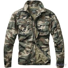 Camouflage Military Jacket, Camouflage Clothing, Cargo Coat, Plus Size Mens, Camouflage Outfits, Camouflage Jacket, Frock Coat, Military Uniforms, Coat Pocket