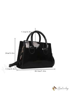 BirdinBag - Black PU Double Handle Square Bag - Small and Elegant Black Box Bag With Hasp Closure And Double Handle, Black Tote Bag With Hasp Closure, Black Bags With Hasp Closure For Shopping, Black Bag With Hasp Closure For Shopping, Black Satchel With Hasp Closure For Shopping, Black Satchel Tote With Hasp Closure, Black Shoulder Bag With Double Handle And Hasp Closure, Black Shoulder Bag With Hasp Closure And Double Handle, Black Box Bag With Hasp Closure For Shopping