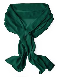 a green scarf on a white background