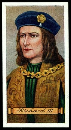 a portrait of a man wearing a blue hat and gold chain around his neck, with the words richard ii on it