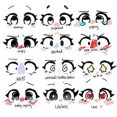 the different types of eyes and how to draw them