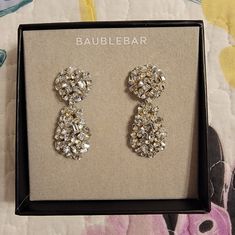 New With Tag Elevate Your Look With Statement Earrings! Baublebar Crystal Cluster Drop Earrings Champagne Earrings, Disney Earrings, Minnie Mouse Earrings, Baublebar Earrings, Ear Crawler Earrings, Mickey Mouse Earrings, Pineapple Earrings, Crawlers Earrings, Beaded Tassel Earrings