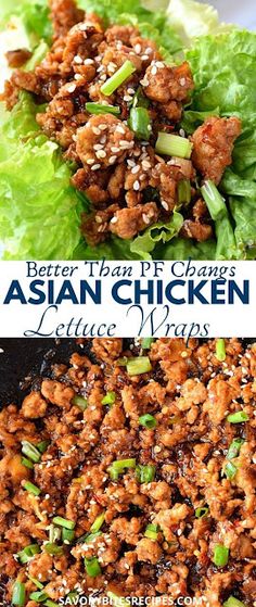 Easy,under 30 mins dinner fix with these delicious,best Asian Chicken Lettuce Wraps,so easy to make and healthy to fix lunch/dinner under no time.These chicken lettuce wrpas are so better than pf changs chicken lettuce wraps made with ground chicken and best lettuce wrap sauce makes this recipe the BEST! #savorybitesrecipes #asianchickenlettucewraps #lettucewraps #chickenlettucecups #asianfood #easydinner #dinnerrecipes #asianinspired Changs Chicken Lettuce Wraps, Lettuce Wrap Sauce, Asian Chicken Wraps, Asian Chicken Lettuce Wraps