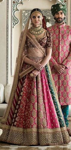 Multi-colored heavy bridal lehenga ₹43,000.00  Type: Semi-stitched  Color: Multi-colored Sabyasachi Bridal, Baju Kahwin, Bridal Lehenga Designs, Saree Bollywood, Indian Wedding Outfit